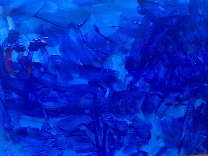 Abstract in Blue. Harvey (aged 4)